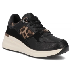 Skórzane sneakersy Filippo DP7104/25 BK czarne