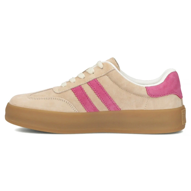 Skórzane sneakersy Filippo DP6764/25 BE FH beżowe