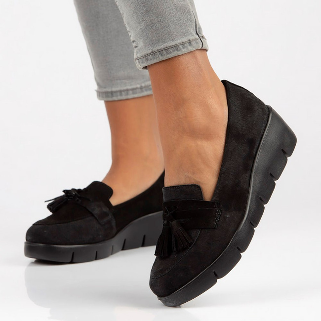 Leather shoes Filippo DP3162/23 BK SU black