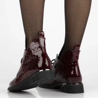 Leather ankle boots DBT7191/25 BG maroon