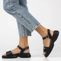 Leather sandals Filippo DS6811/25 BK black