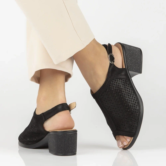 Leather sandals Filippo DS4475/24 BK black