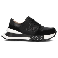Leather sneakers Filippo DP6762/25 BK black