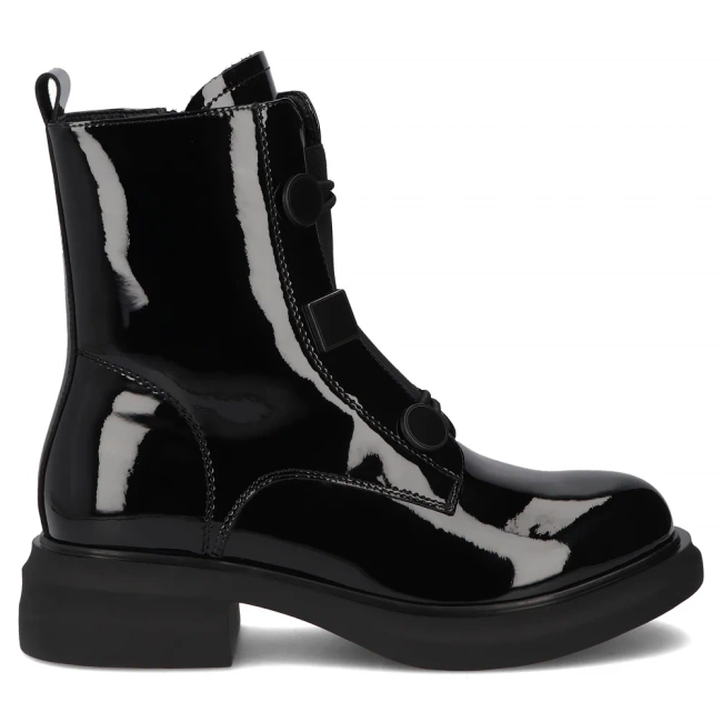 Skórzane botki Filippo DBT7223/25 BK czarne