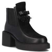 Leather ankle boots DBT6372/24 BK black