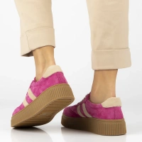 Leather sneakers Filippo DP6776/25 FH BE fuchsia