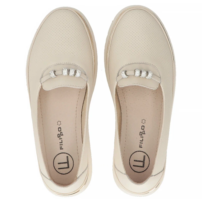 Leather shoes Filippo DP6999/25 BE beige