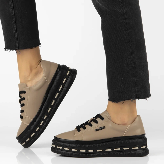 Leather sneakers Filippo DP7119/25 TP taupe