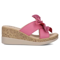 Skórzane klapki Filippo DK7039/25 FH fuksja