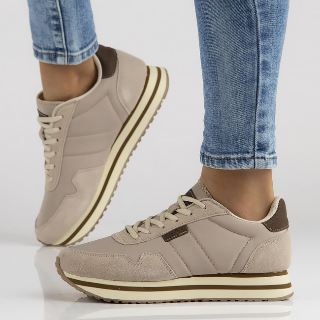 Sneakersy Filippo DP2111/22 BE beżowe