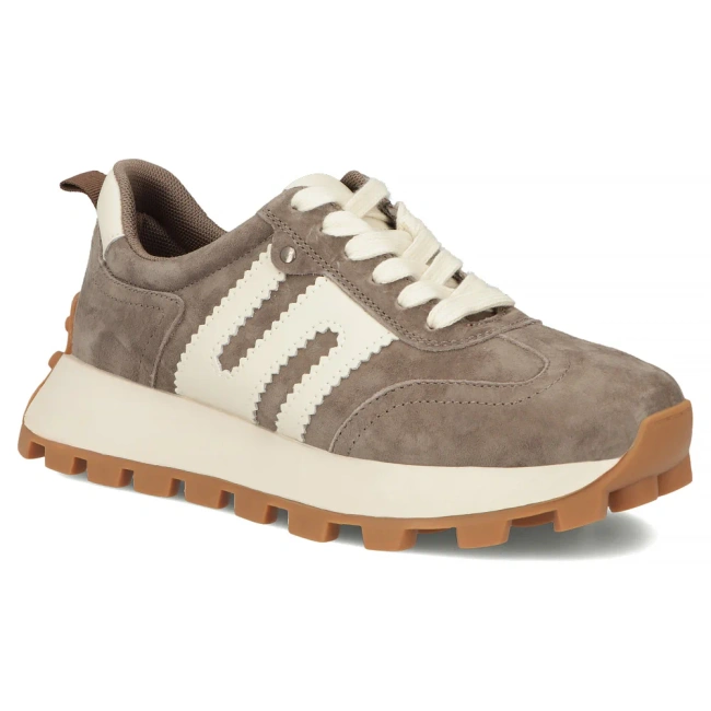 Leather sneakers Filippo DP6743/26 TP Taupe