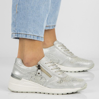 Leather sneakers Filippo DP1423/20 SI silver