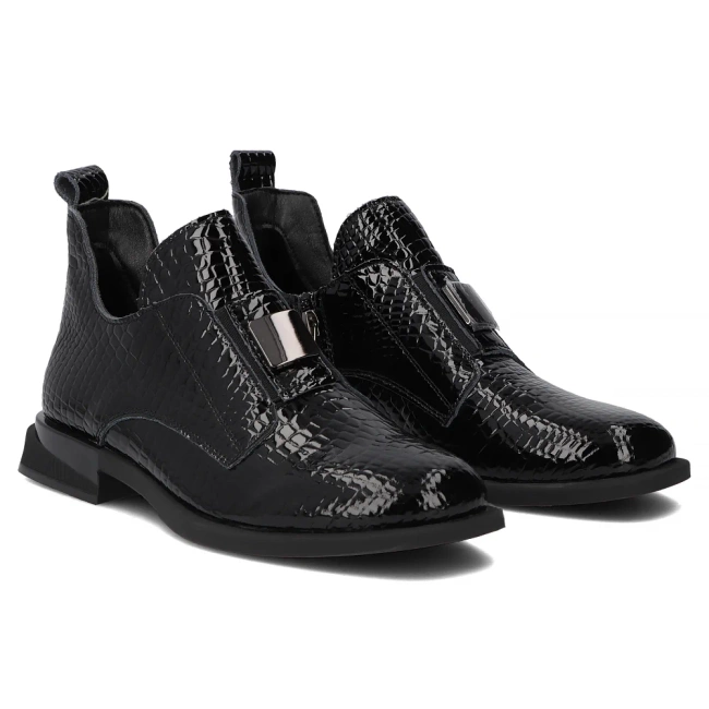 Skórzane botki Filippo DBT6493/25 BK czarne