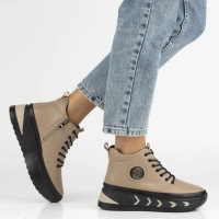 Leather ankle boots DBT4214/25 TP taupe