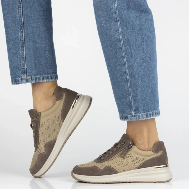 Leather sneakers Filippo DP7101/25 BE beige