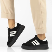 Skórzane sneakersy Filippo DP7175/25 BK czarne