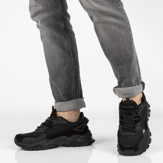 Skórzane buty Filippo MSP2122/21 BK czarne