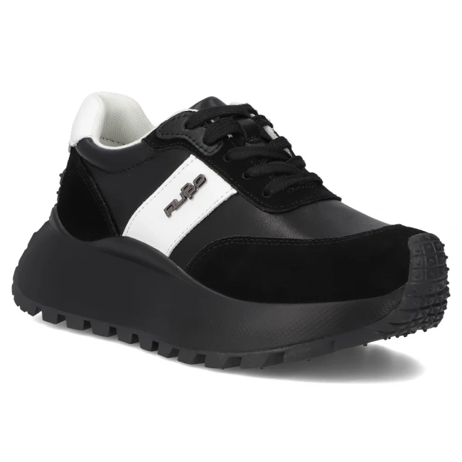 Skórzane sneakersy Filippo DP6785/25 BK BK czarne