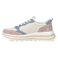 Skórzane sneakersy Filippo DP6787/25 BE BL beżowo niebieskie