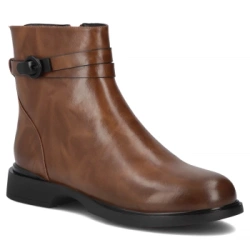 Skórzane botki Filippo DBT7357/25 BR brązowe