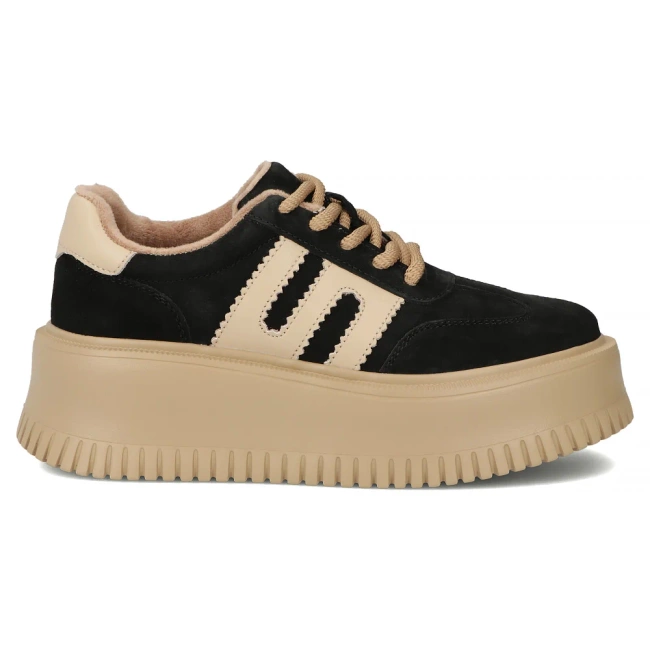 Leather sneakers Filippo DP7111/25 BK black