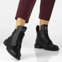 Leather ankle boots Filippo DBT7436/25 BK black