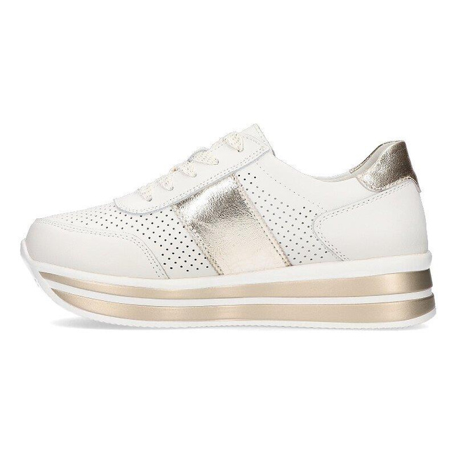 Leather Sneakers Filippo DP1414/21 WH GO white gold