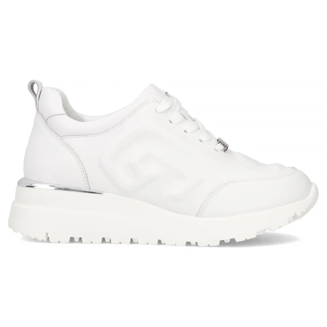 Skórzane sneakersy Filippo DP6849/25 WH białe