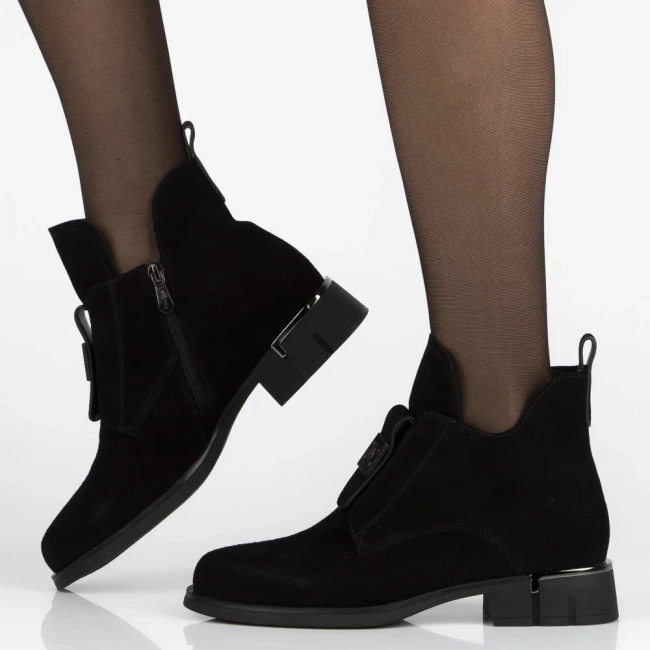 Leather ankle boots Filippo DBT7244/25 BK black