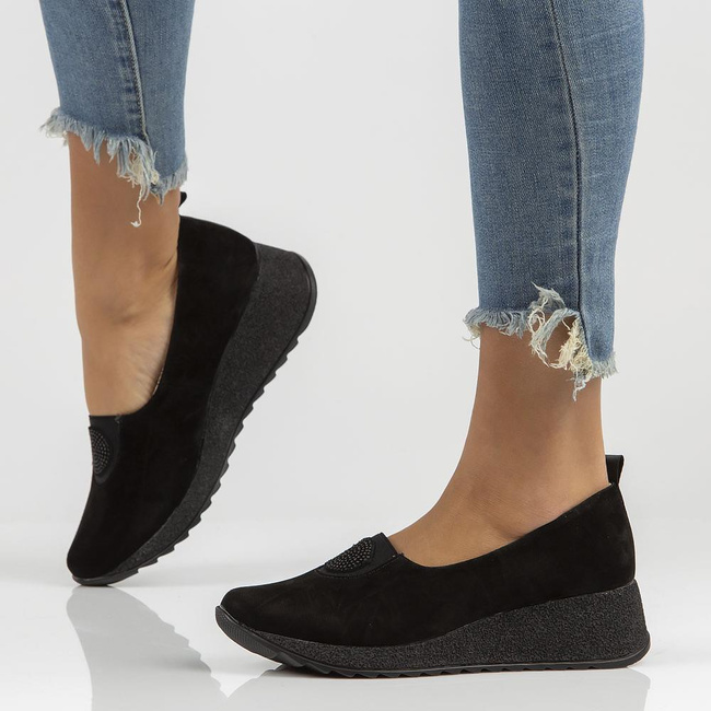 Leather shoes Filippo DP3646/22 BK black