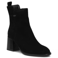 Skórzane botki na obcasie Filippo DBT7217/25 BK czarne