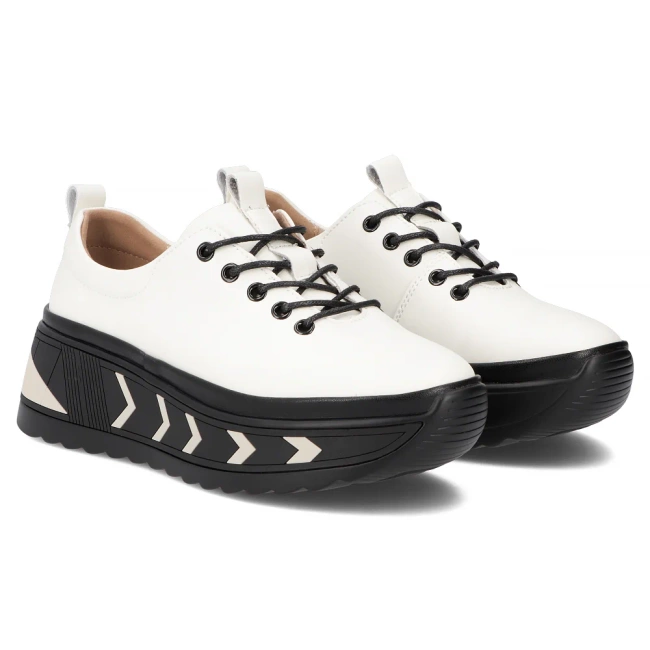 Skórzane sneakersy Filippo DP6427/25 LT BE jasnobeżowe