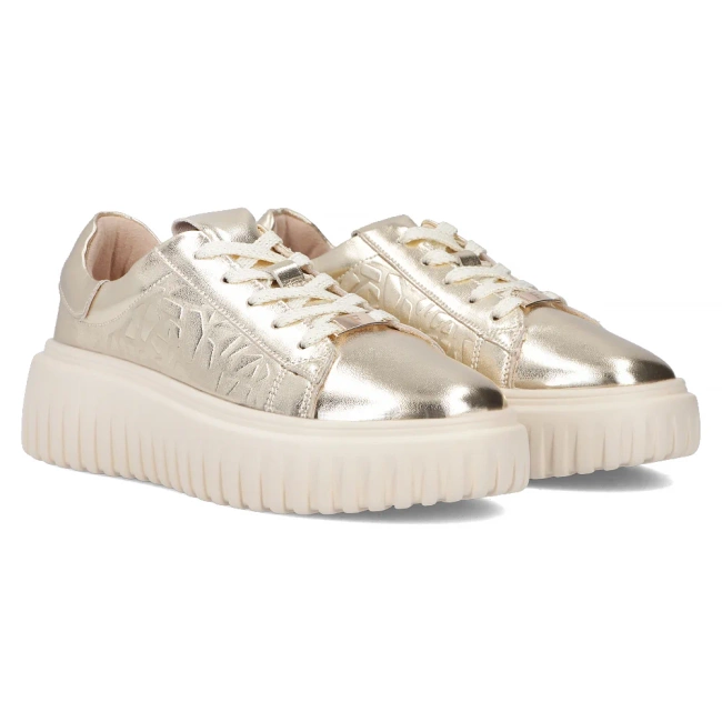 Leather sneakers Filippo DP7001/25 GO gold