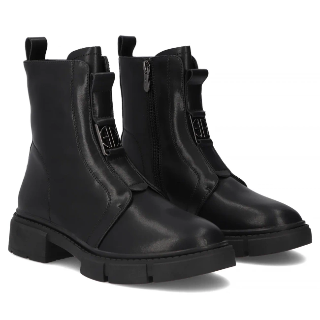 Leather ankle boots Filippo  DBT6524/25 BK black