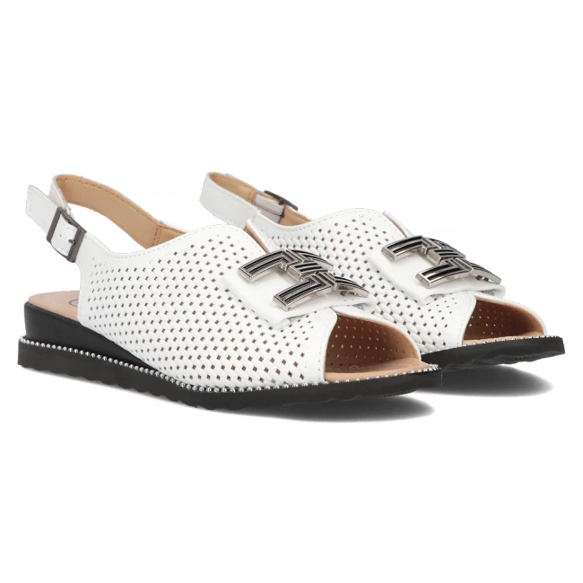 Leather sandals Filippo DS6032/25 WH white