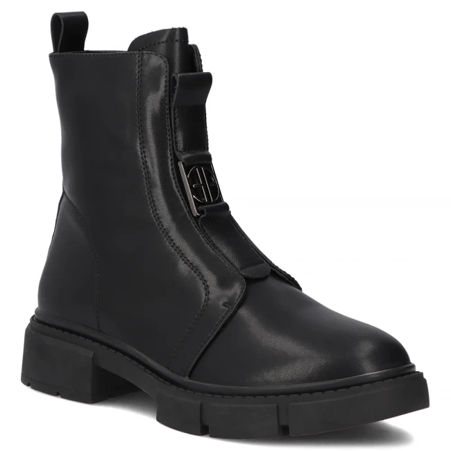 Skórzane botki Filippo DBT6524/25 BK czarne