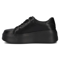 Leather sneakers Filippo DP6423/24 BK black