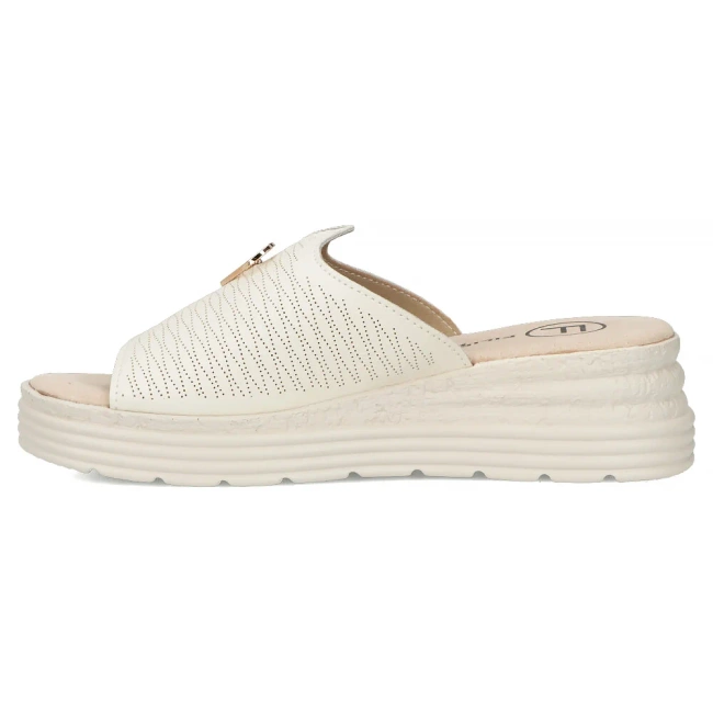 Skórzane klapki Filippo DK6710/25 BE beżowe