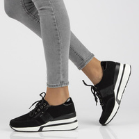 Leather sneakers Filippo DP3176/21 Bk black