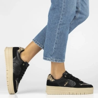 Skórzane sneakersy Filippo DP7102/25 BK czarne