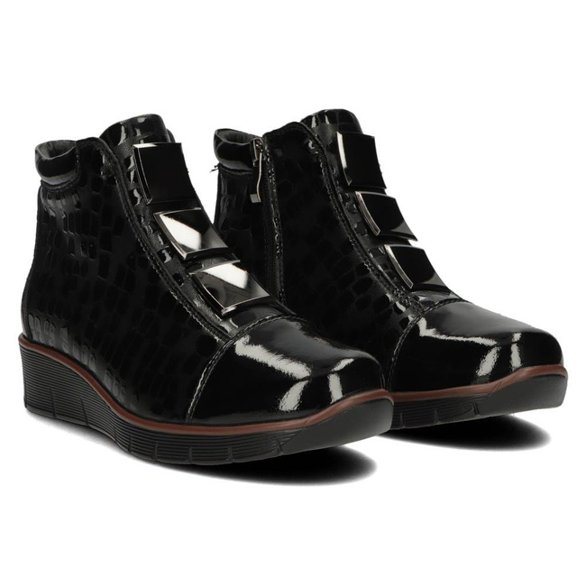 Leather ankle boots Filippo DBT3179/22 BK CR black