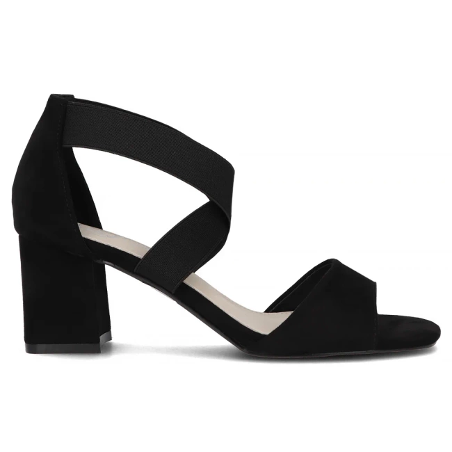 Sandały na obcasie Filippo DS6920/25 BK czarne