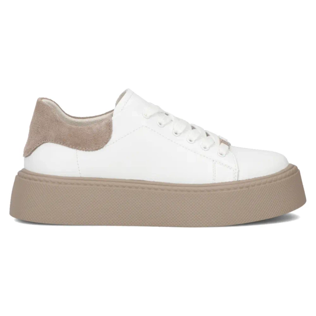 Leather sneakers Filippo DP6119/25 WH white