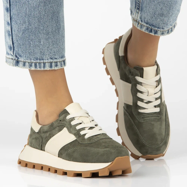 Leather sneakers Filippo DP7112/26 KH khaki
