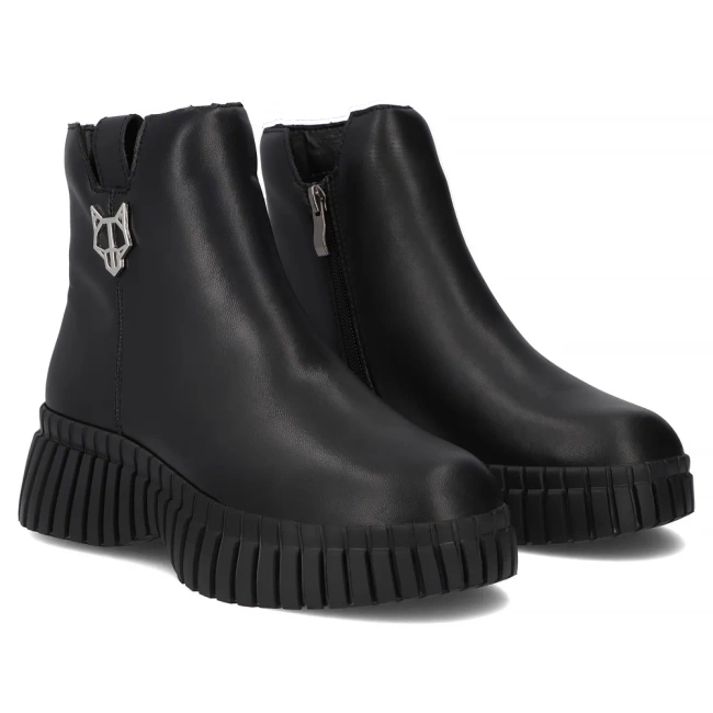 Leather ankle boots Filippo DBT7274/25 BK black