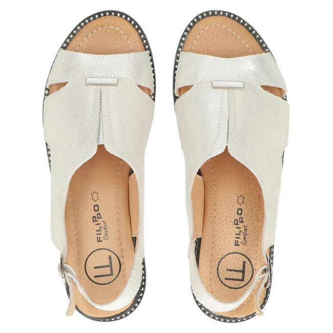 Leather sandals Filippo DS4470/23 SI silver