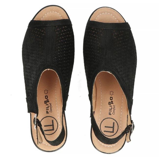 Leather sandals Filippo DS4475/23 BK black