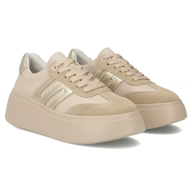 Leather shoes Filippo DP7289/25 BE GO beige
