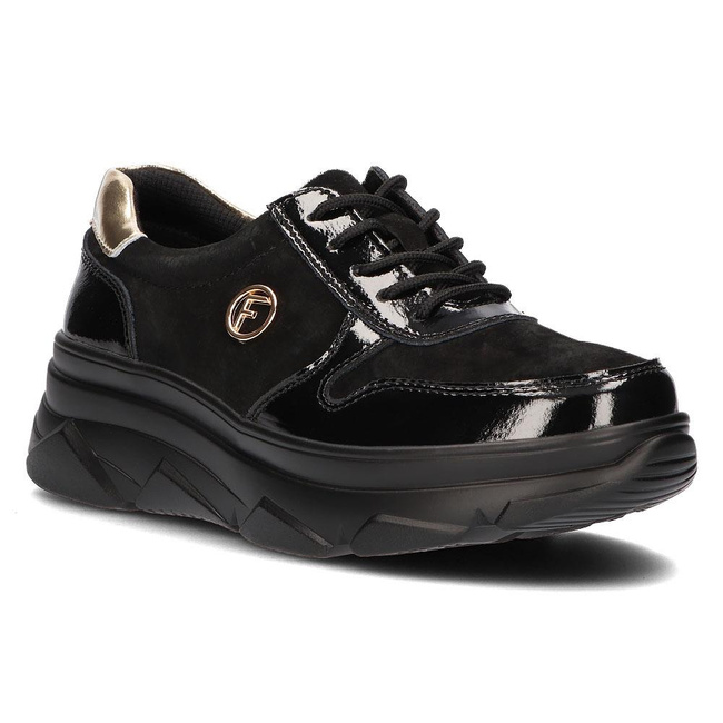 Skórzane Sneakersy Filippo DP3185/21 BK czarne