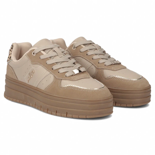 Leather sneakers Filippo DP7102/25 BE beige